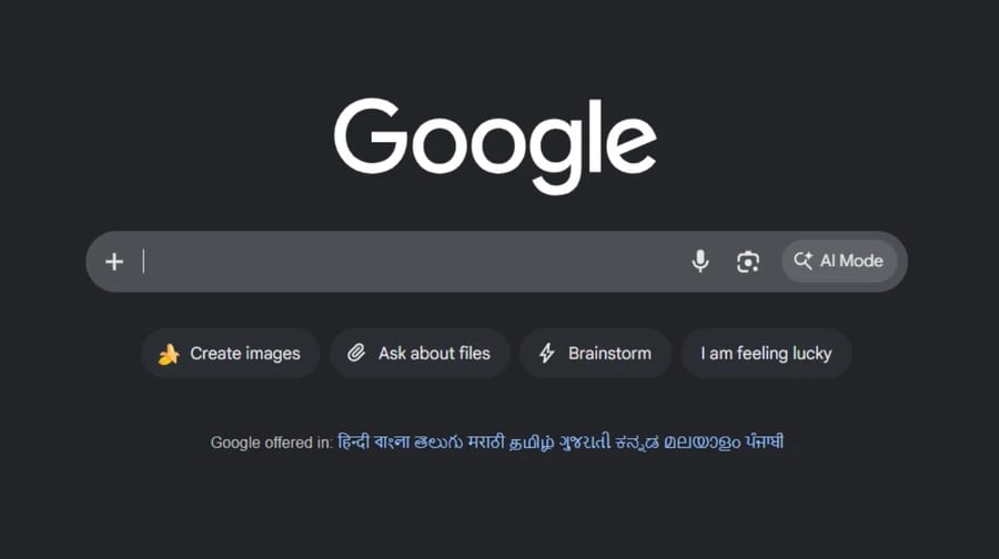 Google тестує нову головну сторінку: кнопка "Пошуку" зникає, замість неї – три ШІ-опції