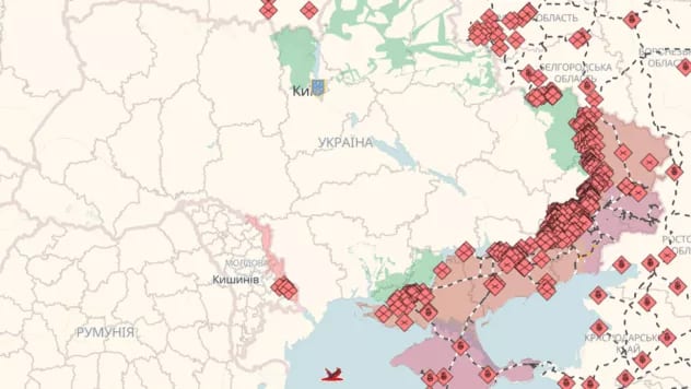 Онлайн-карта бойових дій в Україні: де точаться бої на 12.08.2026